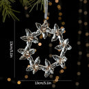 Christmas Decoration Acrylic Snowflake Icicle Pendants Xmas Tree Decor Snowflower Bell Hanging Pendant Home New Year Gift 2025