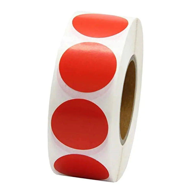 500PCS 1'' Round Labels Stickers Roll for Gifts Wedding Anniversary , Red, 2.5cm