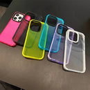 Neon Fluorescent Color Transparent Phone Case For iPhone 15 11 12 13 14 Pro Max Plus Bumper Clear Shockproof Soft Silicone Cover