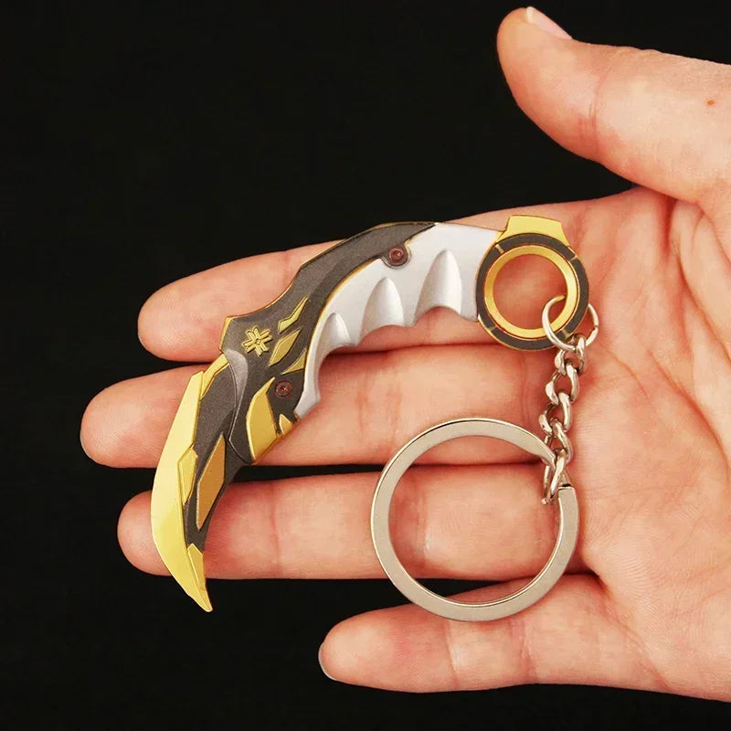 Valorant Weapon Keychain Reaver Karambit Vandal Prime Champions Skins Samurai Sword Pocketknife Weapon Model Gifts Toys for Boys