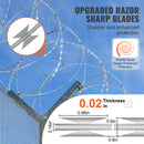 SucceBuy Razor Wires Razor Barbed Wire Razor Wire Fencing Fence Double Spiral Barbed Wire Galvanized Wire Rolls Razor for Garden