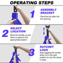 DayPlus 2pc 3 Ton Heavy Duty Steel Axle Stands for Car Van, 9-Stage Adjustable Range of 290-430mm Repair Lifting Tool Jack Stand