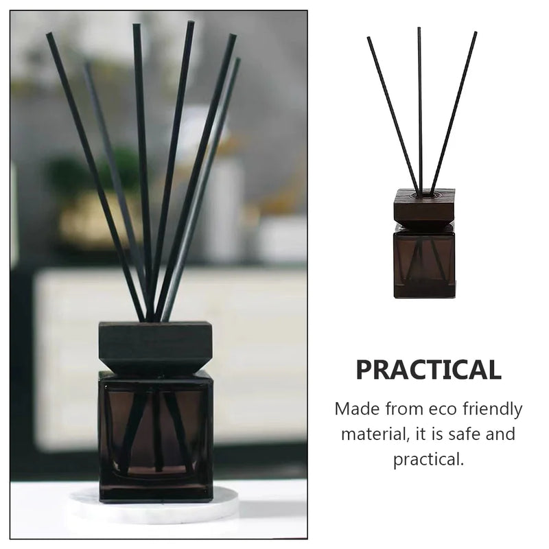 Aromatherapy Bottle Rattan Diffuser Container Kit Empty Glass No Fire Square Fragrance Fire-free Oil