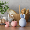 Hoppy Bunny - Eared Easter Egg Candle Jar Silicone Molds for Cement Handmade Storage Box Molds for Concrete Easter Home Decor