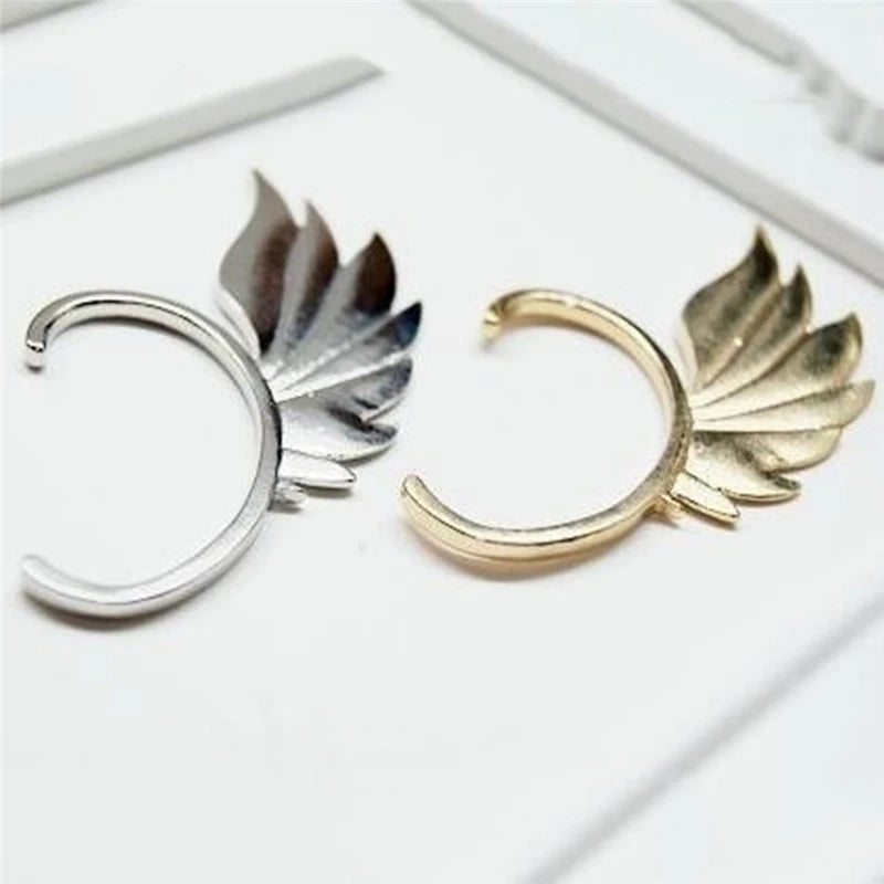 Punk Style Fairy Chain Ear Cuff Wings Earrings Clip For Man Woman Jewelry Gift