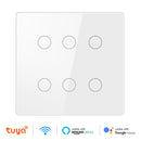 Tuya Smart WiFi Light Switch 4x4 Brazil Light Wall Switches Touch Panel 4/6 Gang Wireless Control for Alexa Google Home 100-250V