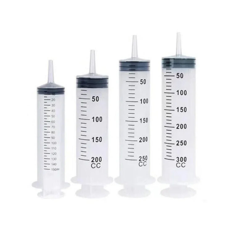 150/200/250/300/500ml Large Capacity Syringes With 1m Hose Pet Feeding Measuring Pump Hydroponics Nutrient Big Syringe