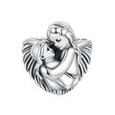 BAMOER 2024 New 925 Sterling Silver Mother and Daughter Hug Charm Beads for Charm Bracelet Personalized DIY Jewelry Making