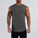 Herren ärmelloses Baumwoll-Trainingsshirt Bodybuilding Tank Top Fitness Sportbekleidung Herren Westen Muskel-Tanktops
