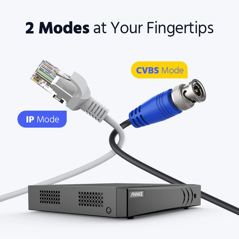 ANNKE 8CH 5MP Lite Video Security System CCTV Kit With 3K 4X 5MP Built-in mic Waterproof Surveillance Cameras 5 IN1 H.265+ DVR