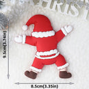 2025 Christmas Cake Decoration Lying Santa Claus Letters Merrychristmas Cake Toppers Christmas Tree Mini Santa Cupcake Toppers
