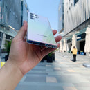 Laser-Farbverlauf durchsichtige Hülle für Samsung S24 S23 S22 Ultra S21 Plus S20 FE Note 20 10 Pro A73 A53 A33 A13 5G Bunte Regenbogen-Hülle