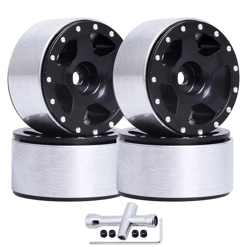 Hobbypark Premium1.0 Alumimum Beadlock Wheels for 1/18 1/24 RC Crawler Car RC Accessories