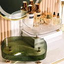Large Capacity Bathroom Vanity Tray Perfume Organizer for Dresser Clear Desktop Storage Box for Lotion Bottle Cosmetics Skincare