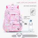 Waterproof Rainbow Schoolbag Student Girls Children's Princess Refrigerator Door Backpack Spine Protector Shoulder Bags Cute