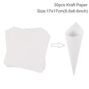 Kraft Paper Wedding Confetti Cone Holder Support for Wedding Decor Confetti Cones Stand Box Tray Fake Flower Wedding Paper Cones