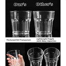 8 Pcs Plastic Tumblers Reusable Cups 8.5oz Plastic Drinking Glasses Unbreakable Glass Drinkware Set Clear Water Tumbler for Kit