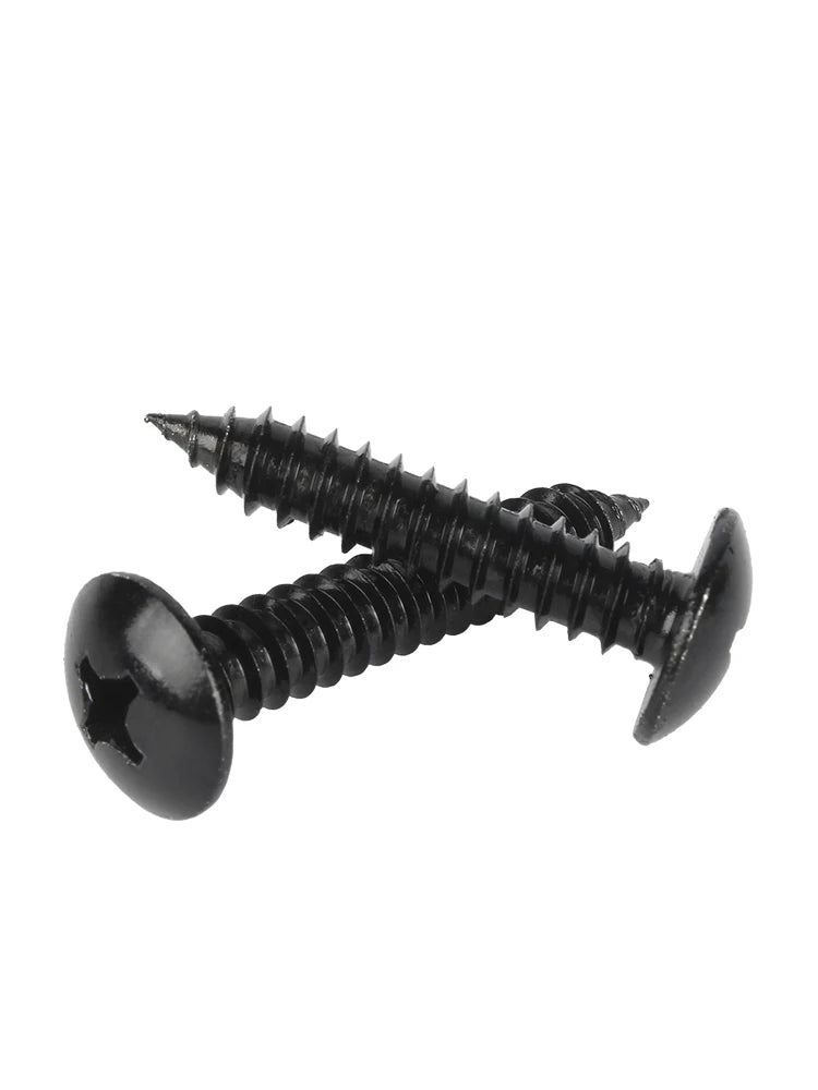 10-50pcs Black 304 Stainless Steel Phillips Large Round Truss Head M3 M4 M5 M6 Cross Mushroom Head Self Tapping Wood Screws