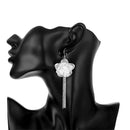 Anhänger aus hochwertigem 925er Sterlingsilber, schöne Quastenohrringe mit Blumen für Frauen, Mode, Party, Hochzeit, Schmuckgeschenke