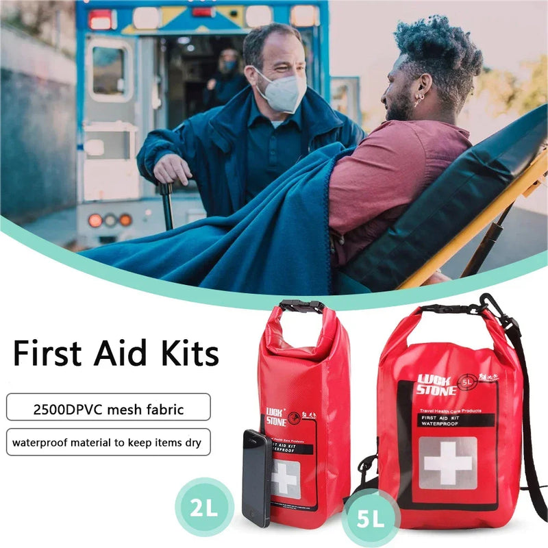 2L/5L Portable Waterproof First Aid Bag Outdoor Camp Emergency Kits Case Only For Home Car Travel Fishing Hiking Sports