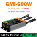 Y&H Grid Tie Inverter 300W 350W 500W 600W 700W MPPT Micro Inverter Solar PV Grid Tie System for Home DC18-60V Output AC110V/240V