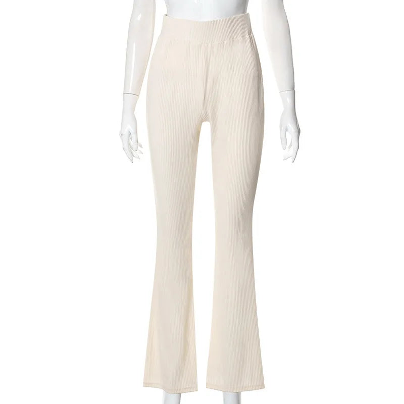 Solid Slim Fit Streetwear Women Pants High Waist Y2k Clothes Pantalones Aesthetic Fashion Trousers Full Length Roupas Femininas