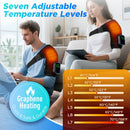 Shoulder Heating Pad With Massage 6 Adjustable Temperature HF Vibration Relax Muscle Brace Wireless Control for IOS/Android