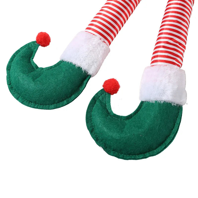 Christmas Elf Santa Legs Car Accessories Christmas Decor For Home Xmas Tree Pendants Ornaments Gifts New Year Navidad Noel Gift