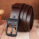 Leather Men's Belt Fashion Metal Alloy Pin Buckle Adult Luxury Brand Jeans Business Casual Waist Male Strap Brand