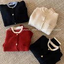 The 'Amour' Heart-Button Knit Cardigan