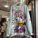 Heavy Industry Unique Design Sequin Print Cartoon Loose Long Sleeves Sweatshirt Autumn Fashion Versatile Top O-neck Hoodies Girl