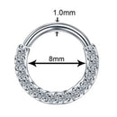 1 UNI - Piercing Argola Septo Nariz com Detalhes em Cristal