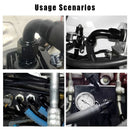 4pcs/set High Adaptability Tube Hose End For Universal Accessories And Aluminum Alloy Is Sturdy Red and blue AN4 0 degree