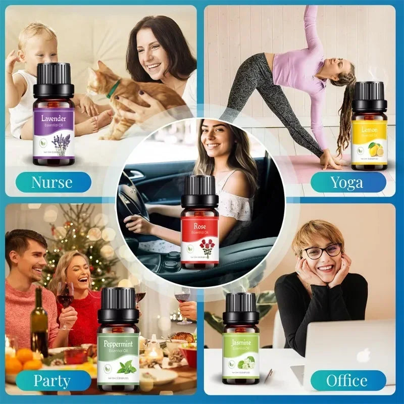 10ml Car Aromatherapy Supplement Liquid Plant Essential Oil Humidifier Aromatherapy Machine Specific Water Soluble Essential Oil