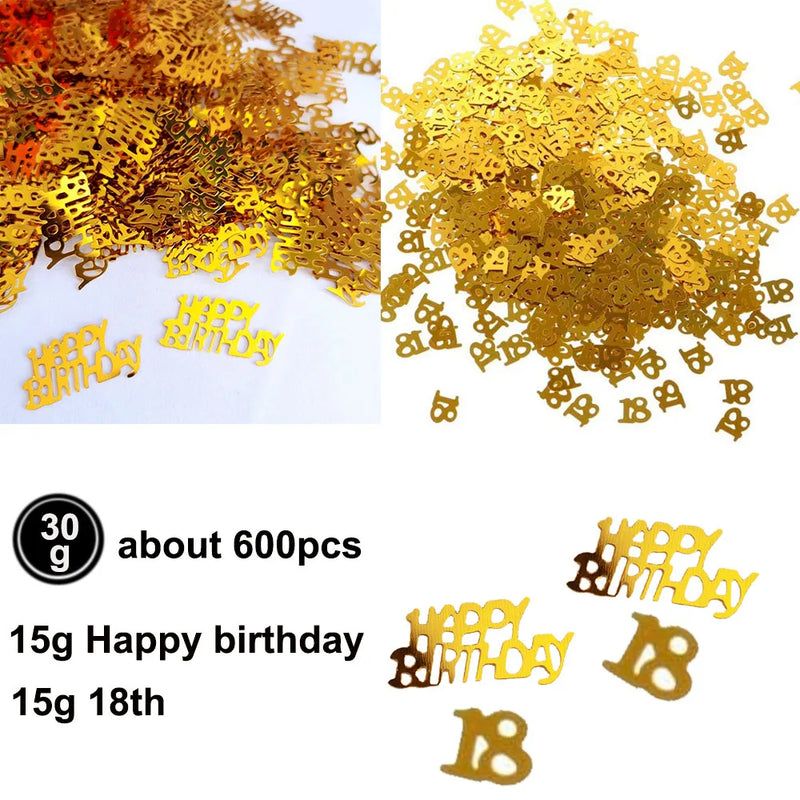 18th Birthday Party Disposable Tableware Plate Cup Napkin Black Gold Party Decorations Birthday Balloon 18 Years Party Supplies