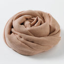 Solid Color Cotton Linen Scarf for Women Lady Literature Anti-sunburn Long Tassel Scarves Autumn Soft Gauze Wrap Shawls New