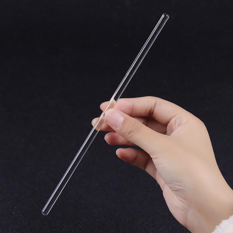 1Pcs Lab Glass Stirring Rods 5mm 6mm 7mm Diameter 200/250/300/350mm Length Borosilicate High Resistant Stirrer for Chemistry Lab