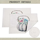 2024 Easter Rabbit Table Runner Linen Bunny Dining Table Cloth Placemat Spring Holiday Happy Easter Decoration for Home Kitchen
