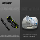 KDEAM Blendschutz POLARISIERTE Sonnenbrille Damen Sättigungsbeschichtung Sonnenbrille Eckig 58mm Mittlere Größe Shades für Herren