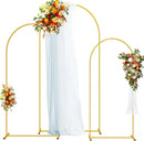 Golden metal balloon arch bracket 3-piece set (7.2 feet/6.6 feet/6 feet) suitable for wedding ceremonies, birthday parties