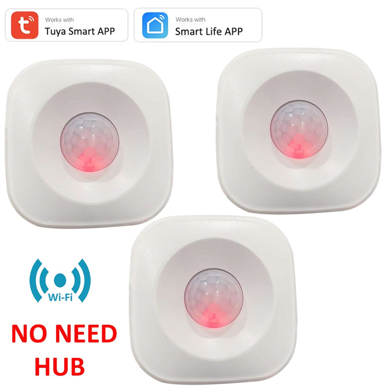 Tuya WIFI PIR Motion Sensor Detector Movement Alarm Smart Life APP Wireless Home Automation System Work with Alexa Routine  Set