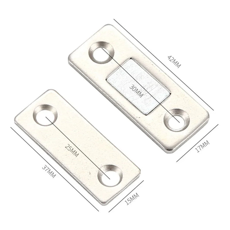 Latches Cabinet Door Locks Hole-Invisible Metal + Magnet Strong Magnetic Ultra-thin 42*32mm Attractor Brand New