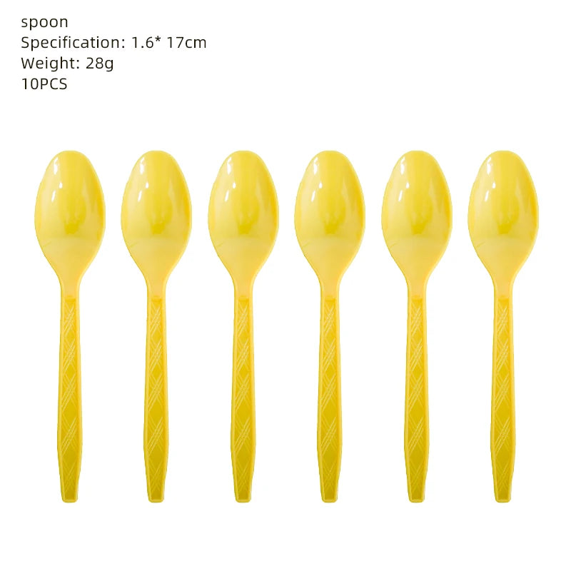 Cartoon Yellow Sponge-Bob Theme Party Supplies Disposable Tableware Plate Cup Tablecloths Balloons For Kids Birthday Baby Shower