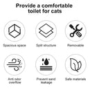 Cat Litter Box Hooded Cat Box Odor-Resistant Fully Enclosed Cat Toilet with Litter Scoop for Home Pets Supplies