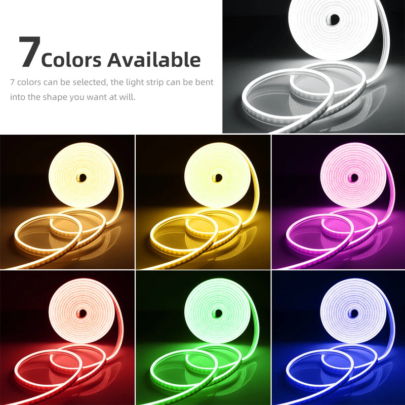 Wireless PIR Motion Sensor LED Strip Light Neon Sign 12V Neon Lights Tape For DIY Kitchen Christmas Backlight Lamp Decoration