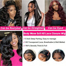 32 34 Inch Ready To Go Body Wave Wig 5X5 4X6 Pre Cut Lace Closure Wig Brazilian Natural Color 180 Density Wigs For Women On Sale