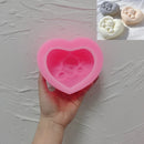 Sleeping Bear in Heart Shape Candle Mold Valentine's Day Gift idea Bear Silicone Mold Home Decor Wedding Gift