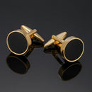 Luxury men's French shirt cufflinks classic round blue black stars rudder cuff buttons suit accessories jewelry gifts wholesale