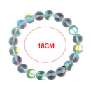 Mermaid Glass Crystal Moonstone Bracelets Multicolor Matte Shining Stone Beaded Charm Bracelet Handmade Wristband Gifts Jewelry