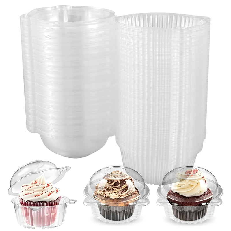 100Pcs Cake Slice Boxes Reusable Cupcake Slice Container with Lid Stackable Clear Square Single Dessert Box Triangular Sandwich